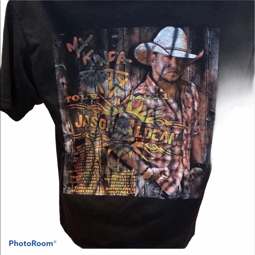 Jason Aldean My Kind of Party concert shirt l